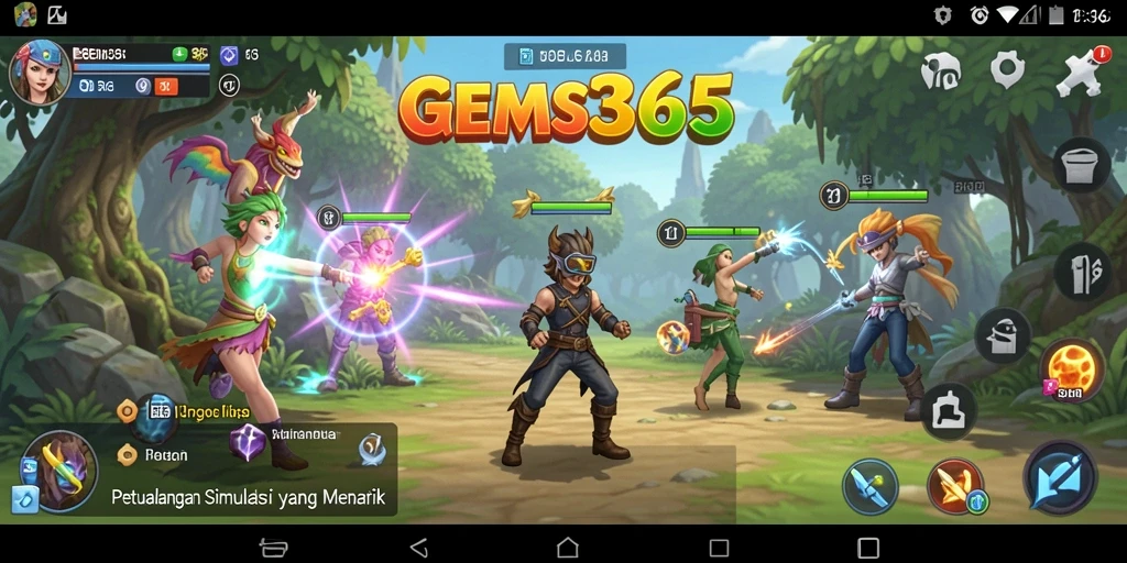 Tampilan gameplay menarik dari GEMS365 yang penuh tantangan dan petualangan.