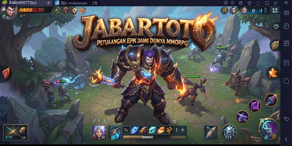Gameplay mendebarkan dalam dunia fantasi MMORPG.