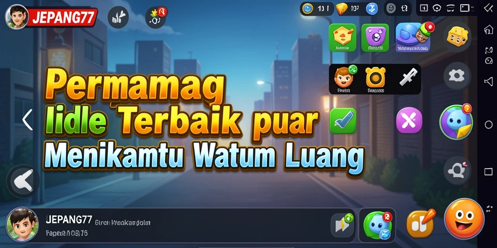 Tampilan gameplay JEPANG77 yang menarik dalam genre Idle.