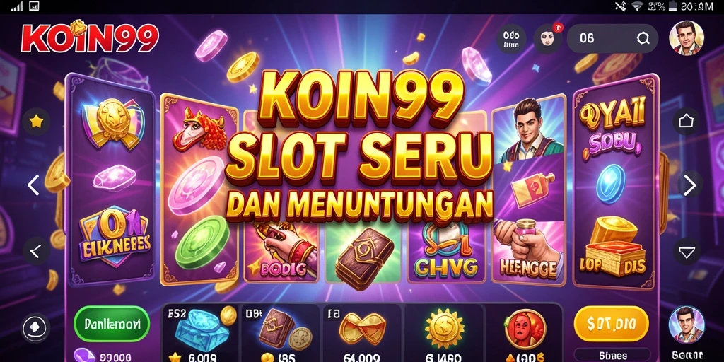 Screenshot gameplay KOIN99 yang menunjukkan aksi slot yang mendebarkan.