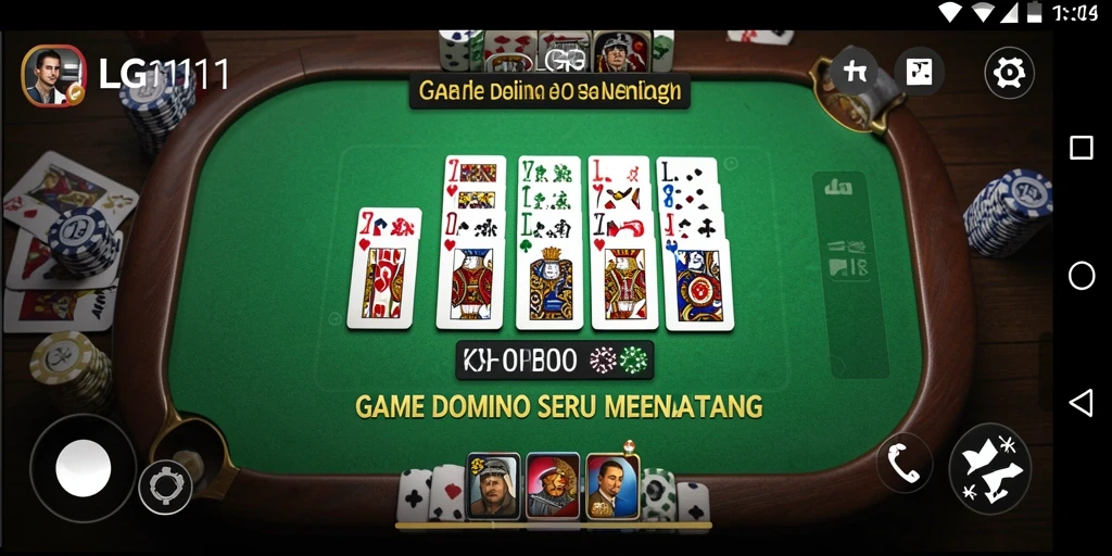 Screenshot utama LG111 menampilkan gameplay seru permainan Domino.