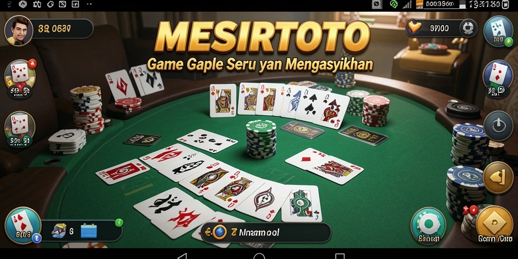 Tampilan gameplay seru di aplikasi Gaple MESIRTOTO.