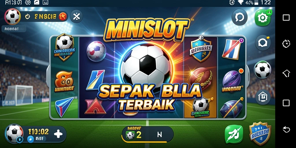 Tangkapan layar gameplay <strong>MINISLOT</strong> dengan suasana sepak bola yang mengasyikkan.