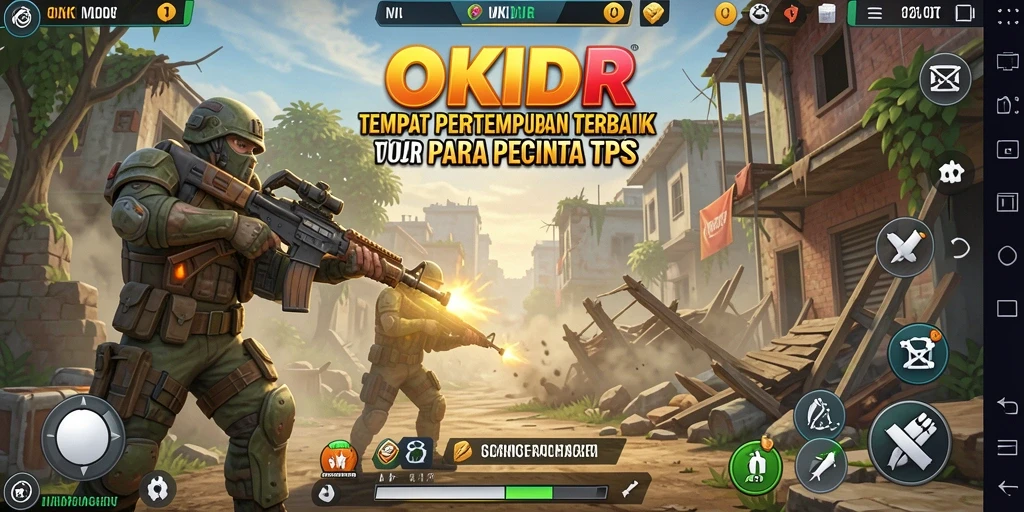 Tampilan gameplay OKIDR yang penuh aksi dan strategi pertempuran.