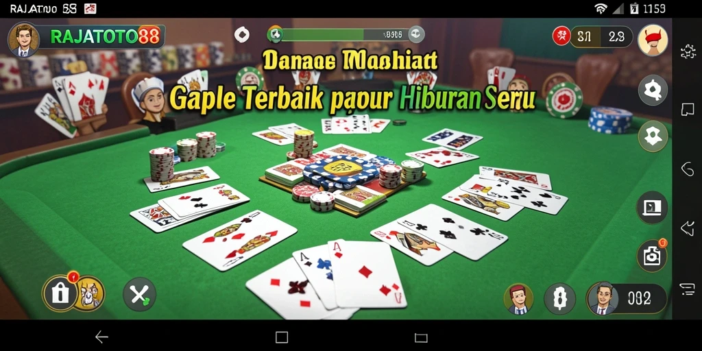 Tampilan gameplay seru di RAJATOTO88 saat bermain Gaple.