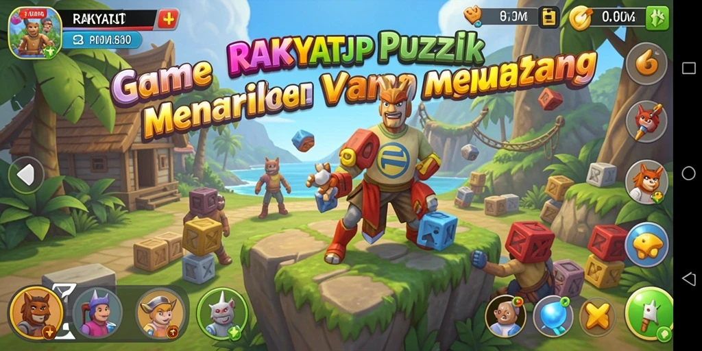 Tampilan gameplay RAKYATJP yang penuh teka-teki menantang.