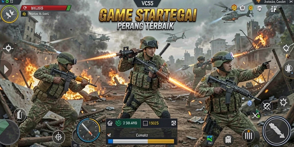Tangkapan layar VC55 dengan aksi pertempuran yang mengagumkan.