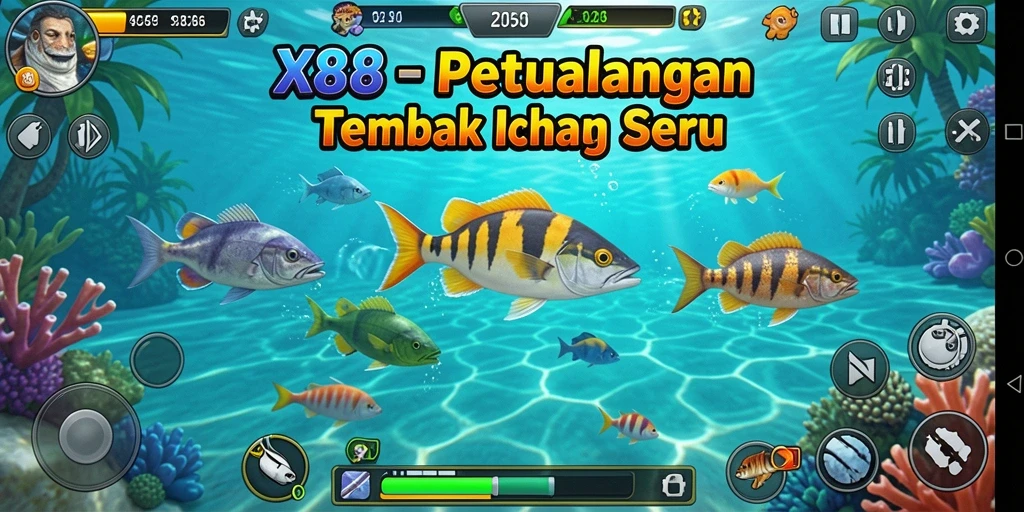 Gameplay seru menangkap ikan dengan grafik memukau di X88.